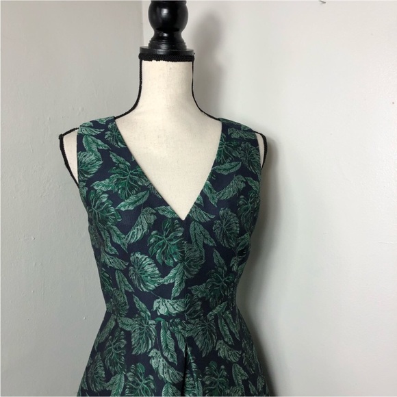Sam Edelman Green Leaf Jacquard Dress - Picture 5 of 15